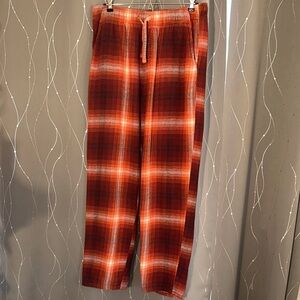 👙Old Navy Men's Large Plaid Red and Orange Sleep Pants